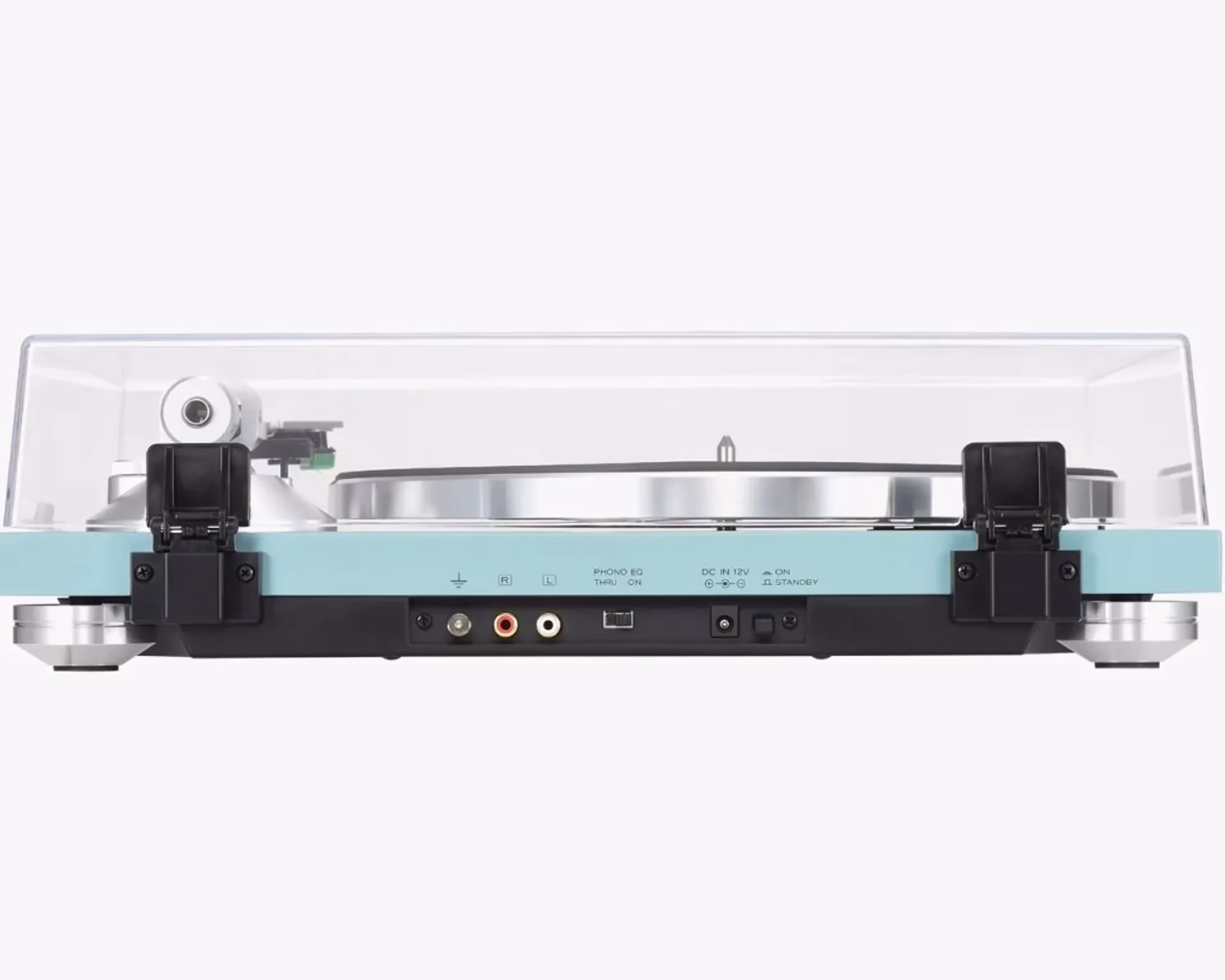 Mặt sau TEAC: RCA, công tắc Phono EQ, nguồn DC