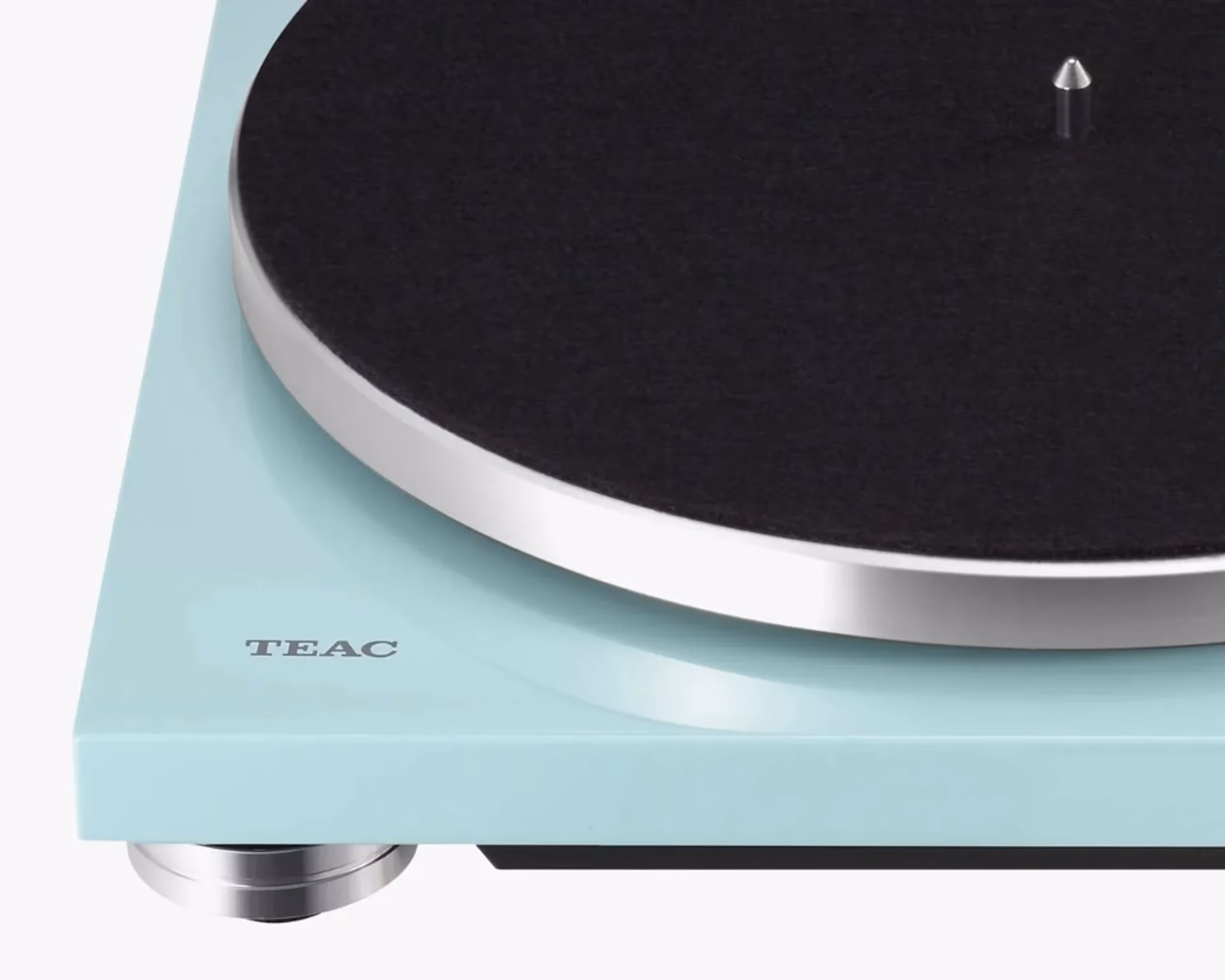 Núm tốc độ 33-45-78 và Bluetooth trên thân turquoise