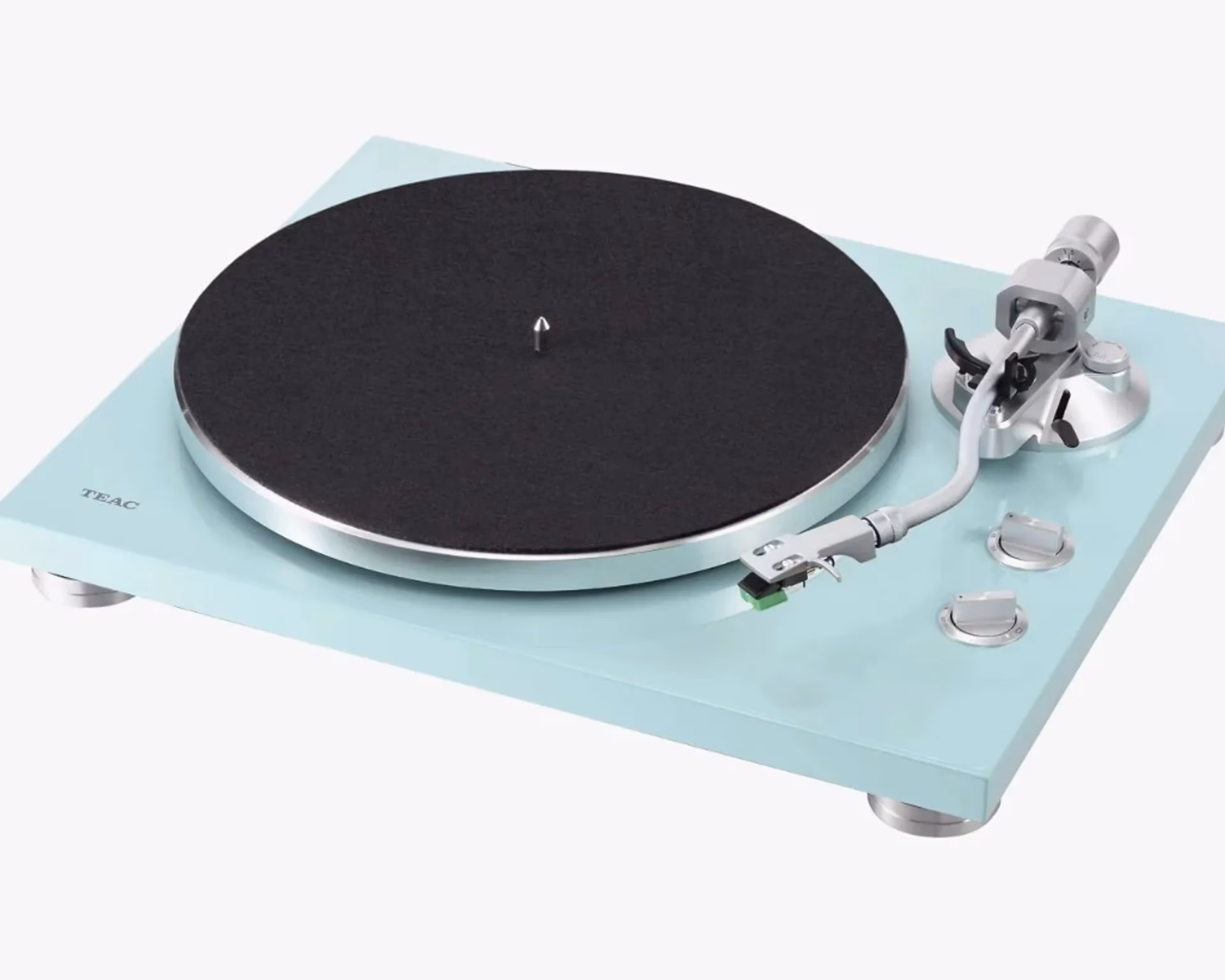 TEAC TN-400BT-X/TB góc 3/4 với cần chữ S